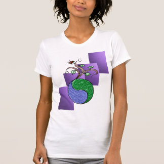 Gröna Yin och Yang T Shirt