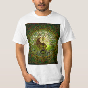 Gröna Yin Yang med livets träd Tröja
