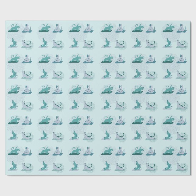  Gröna yogakatter Presentpapper (Seam)