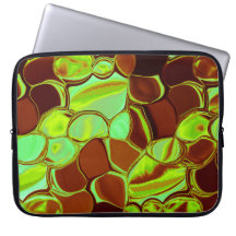 Grönaktigt och brunaktigt runt, metalliskt intryck