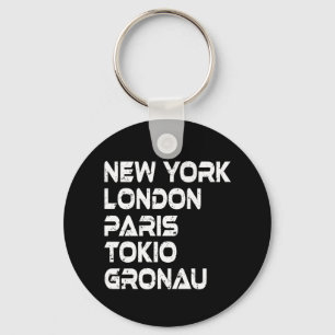 Gronau New York London Tokio Paris Anhänger Nyckelring