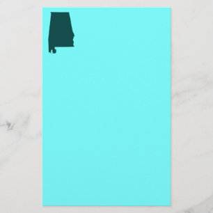 Grönblå Alabama-form Brevpapper