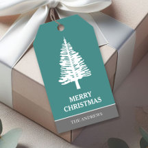 Grönblå och vit tall jul