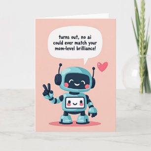 Grönblå Robot God Mors Dag Kort