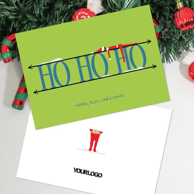 Grönblåa Alvskoj Corporate Jul Julkort (Skapare uppladdad)