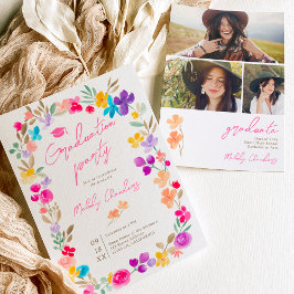 Grönblommor, havskräfta, studenten inbjudningar