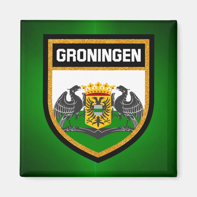 Groningen Flagga Magnet (Framsidan)
