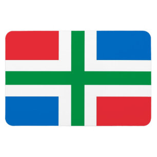 Groningen Flagga Nederländerna land Magnet