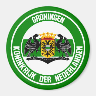 Groningen Round Emblem Magnet