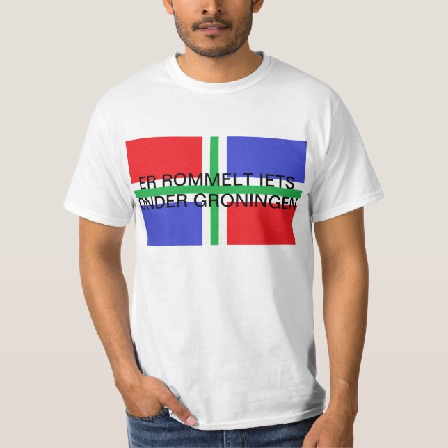 Groningen som aardbeving tee shirt (Framsida)