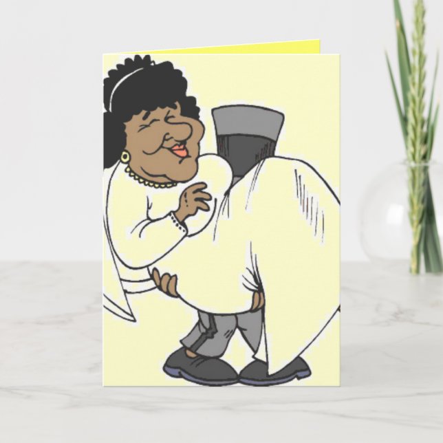 GRÖNKORT FRÅN FUNNY BRÖLLOP - AFRO AMERICAN CARDS KORT (Framsida)