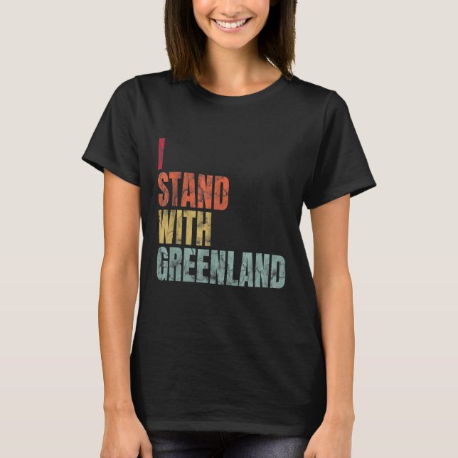 Grönland Älskare I står med Grönland T Shirt (Framsida)