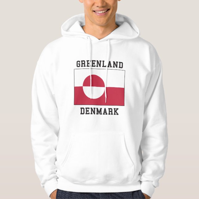 Grönland Danmark Hoodie (Framsida)