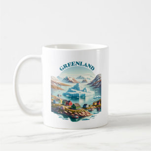 Grönland fjord kaffemugg