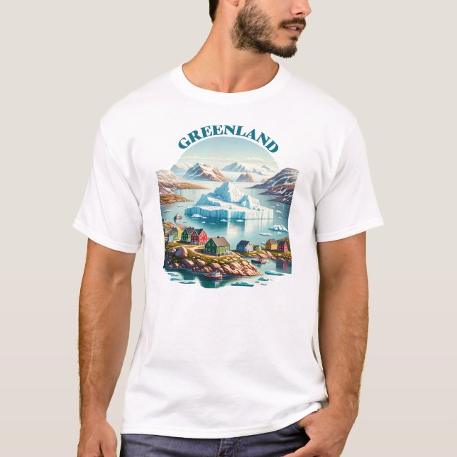 Grönland fjord t shirt (Framsida)