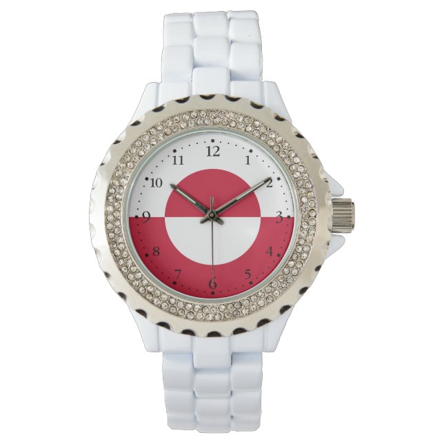 Grönland Flagga Armbandsur (Framsida)