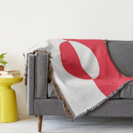 Grönland flagga filt