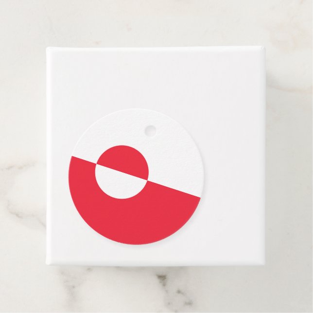 Grönland flagga gåvor etiketter (På plats)