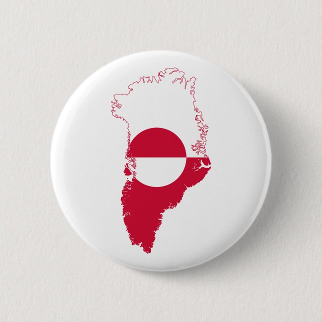 Grönland- flagga i land T-Shirt Knapp (Framsida)