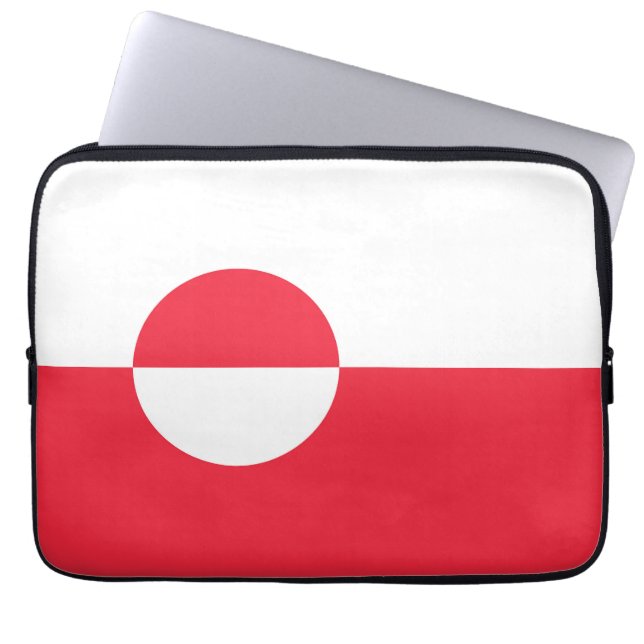 Grönland flagga laptop fodral (Framsidan)