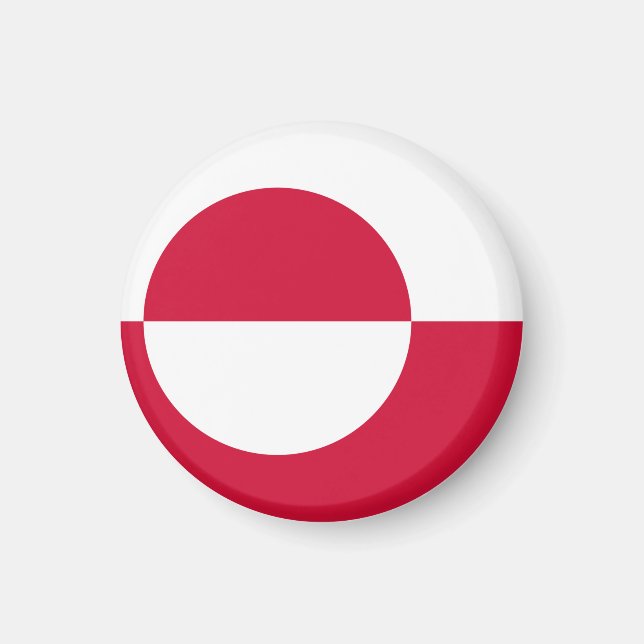 Grönland flagga Magnet (Framsidan)