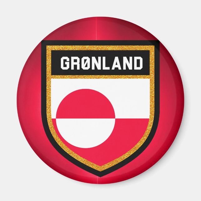 Grönland Flagga Magnet (Framsidan)