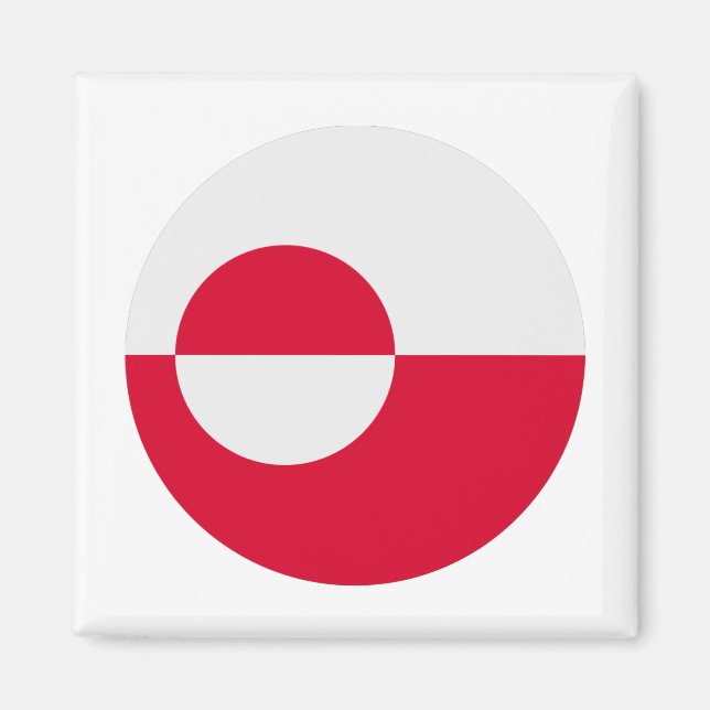 Grönland Flagga Magnet (Framsidan)
