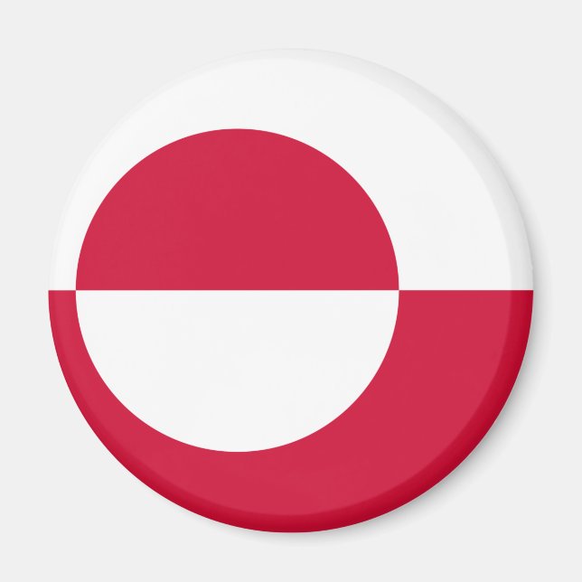 Grönland flagga Magnet (Framsidan)