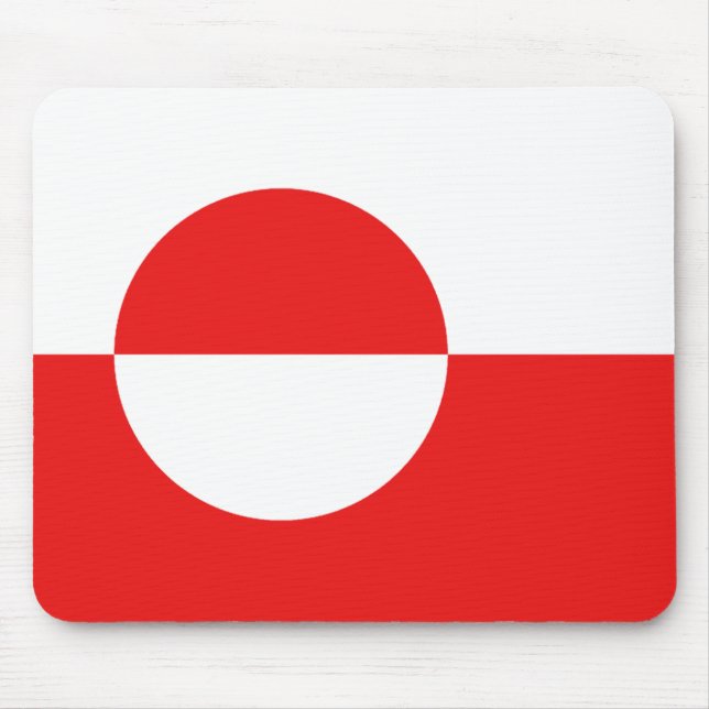 Grönland Flagga Mousepad Musmatta (Framsidan)