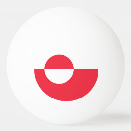 Grönland flagga pingisboll