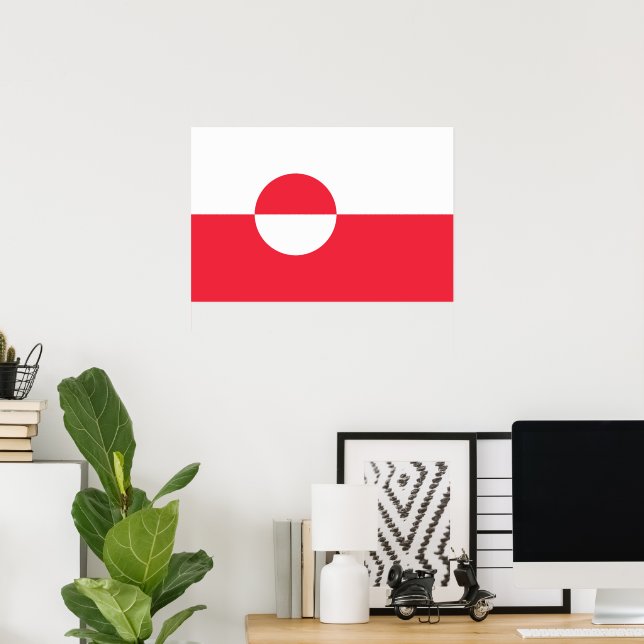 Grönland flagga poster (Hemmakontoret)