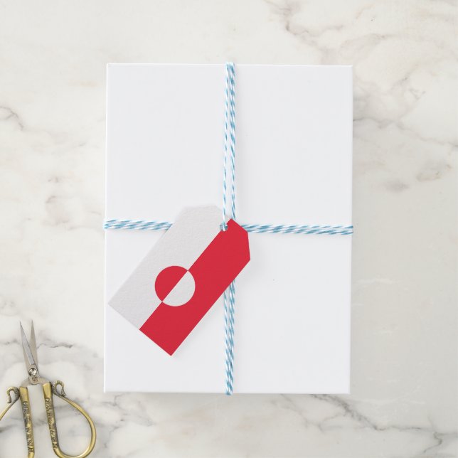 Grönland flagga presentetikett (Med Snöre)