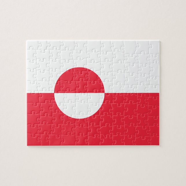 Grönland flagga pussel (Horisontell)