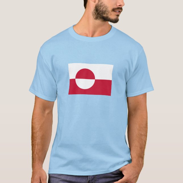 Grönland Flagga T Shirt (Framsida)