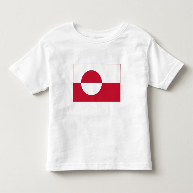 Grönland Flagga T Shirt (Framsida)