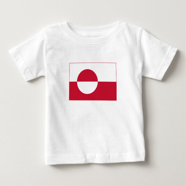Grönland Flagga T Shirt (Framsida)