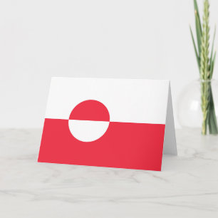 Grönland flagga tack kort