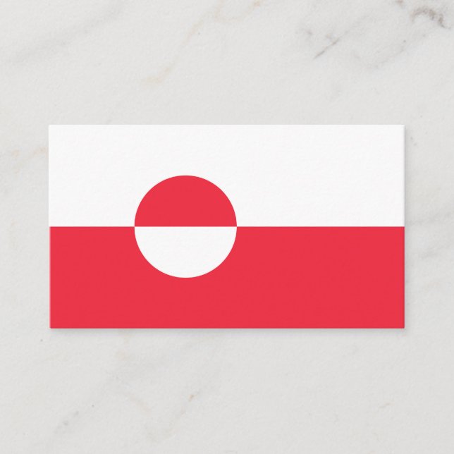 Grönland flagga visitkort (Framsida)