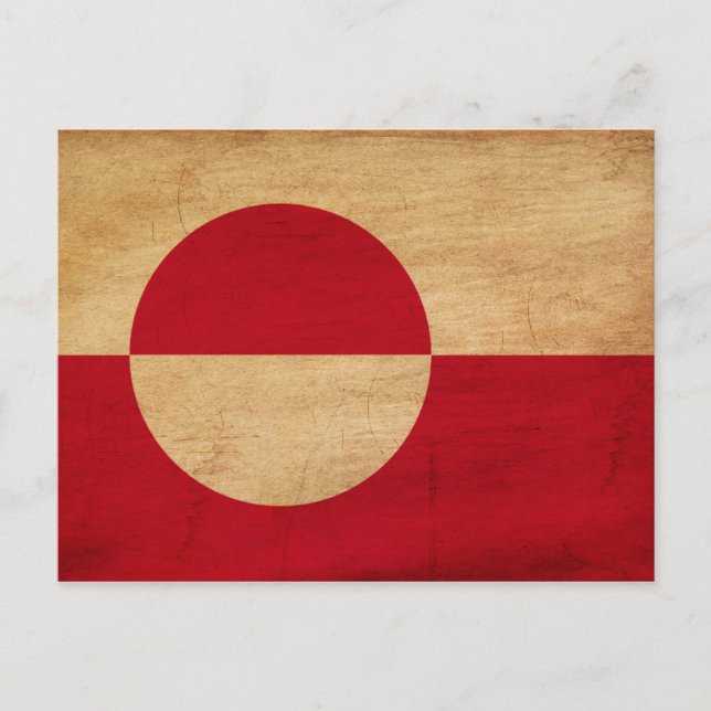 Grönland Flagga Vykort (Framsida)