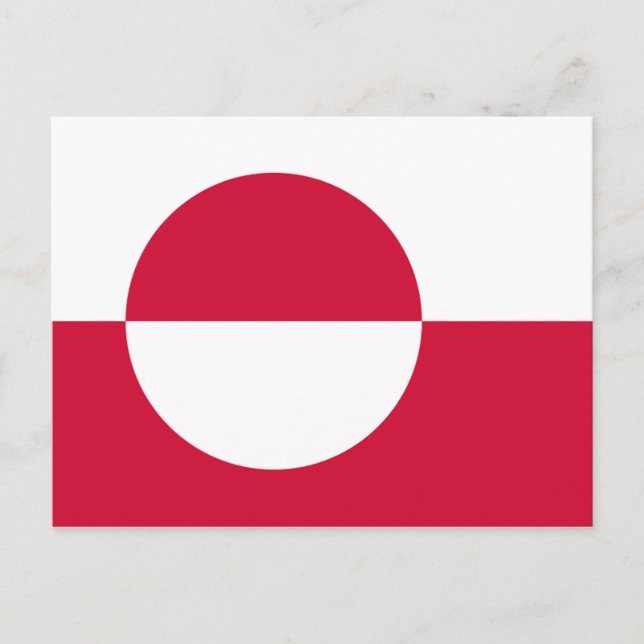 Grönland Flagga Vykort (Framsida)