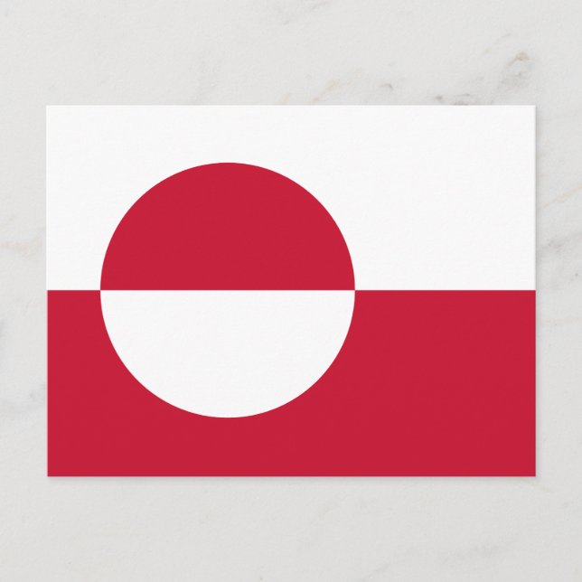 Grönland Flagga Vykort (Framsida)