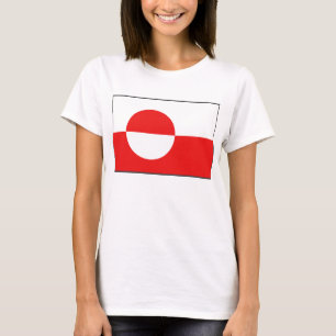 Grönland Flagga x Karta T-Shirt