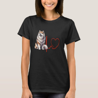 Grönland Hund Heartslag EKG Funny Dogs Älskare & O T Shirt