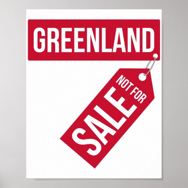GRÖNLAND INTE TILL SALU POSTER (Framsidan)