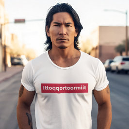 Grönland Ittoqortoormiit Red Typography T Shirt
