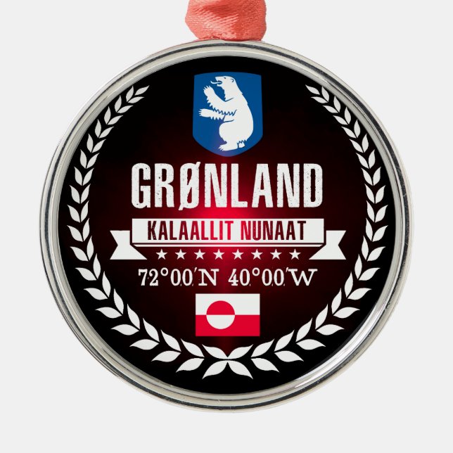 Grönland Julgransprydnad Metall (Framsidan)