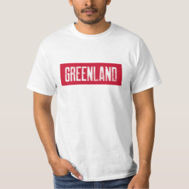 Grönland Kalaallit Nunaat Red Typography T Shirt