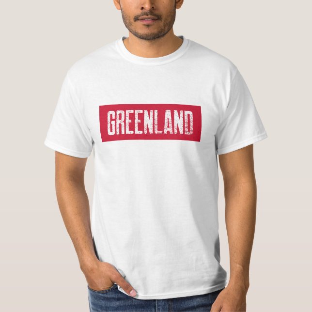 Grönland Kalaallit Nunaat Red Typography T Shirt (Framsida)