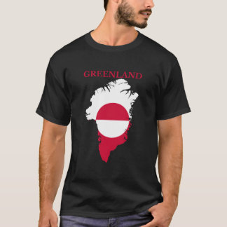 Grönland Karta Flagga Classic T Shirt