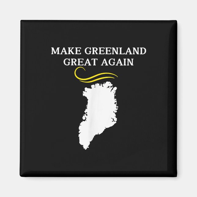 Grönland Karta med trumphår gör Grönland Magnet (Framsidan)